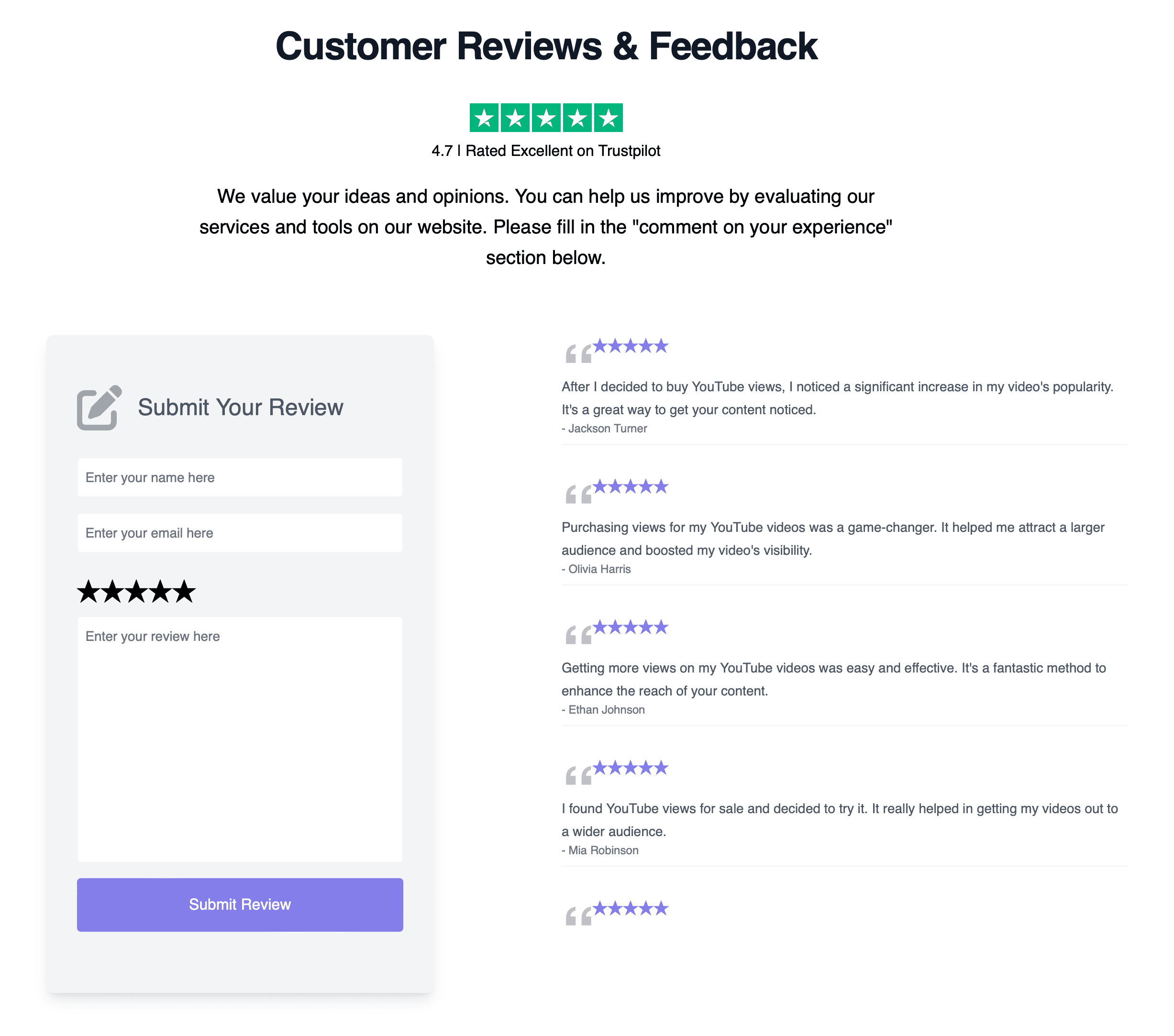 Customer Reviews & Feedback